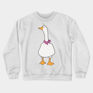 Cute Spring Goose With Pink Bandana Crewneck Sweatshirt